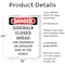 Signmission Sidewalk Closed Ahead Use Sidewalk Danger Sign, Plastic, 18in W x 24in L, 2PK OS-2PACK-DS-P-1824-V-2161 - alternate 5